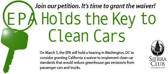 It's time to grant the waiver - EPA holds the key to clean cars!