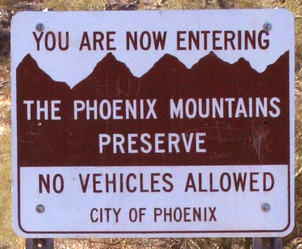 South Mountain Park sign