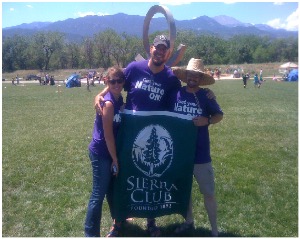 Sierra Club and UpaDowna of the Pike's Peak Community Foundation celebrating Colorado's two great resources: the outdoors and its strong military community.