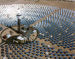 Solar tower in the Mojave Desert